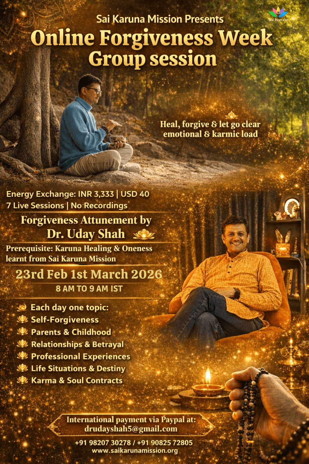 Online Forgiveness Week Group Session