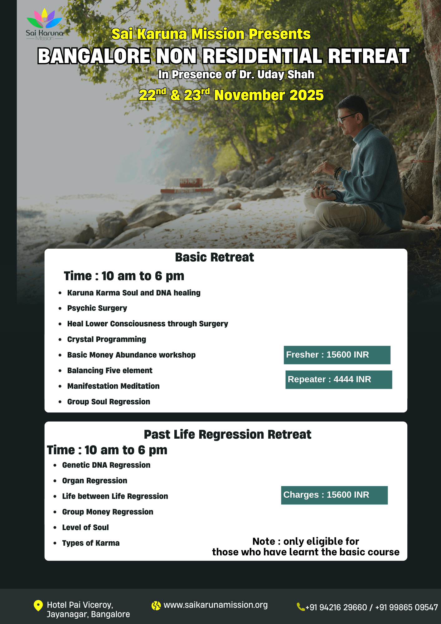 Bangalore Non Residential retreat