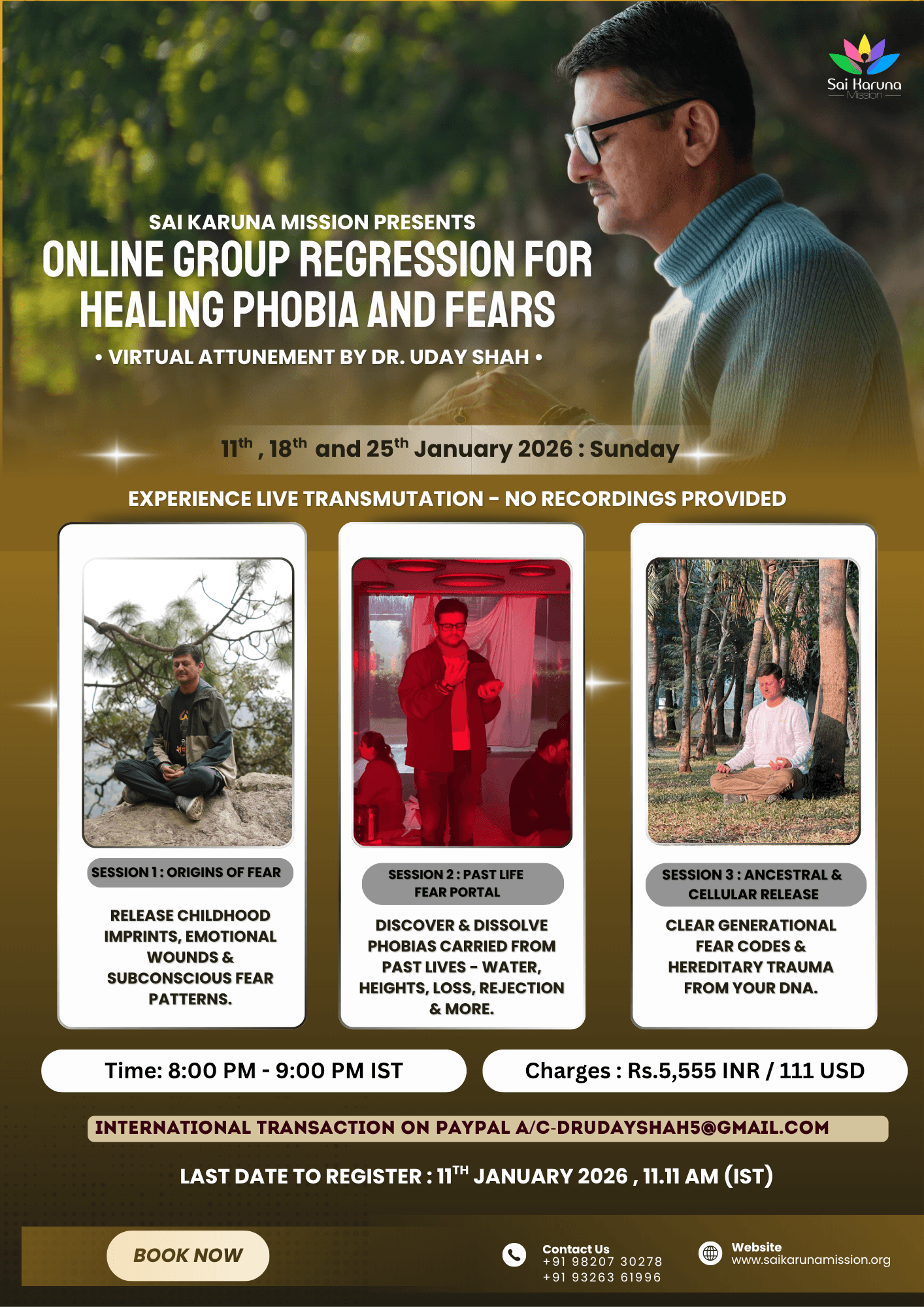 ONLINE GROUP REGRESSION FOR HEALING PHOBIA AND FEARS
