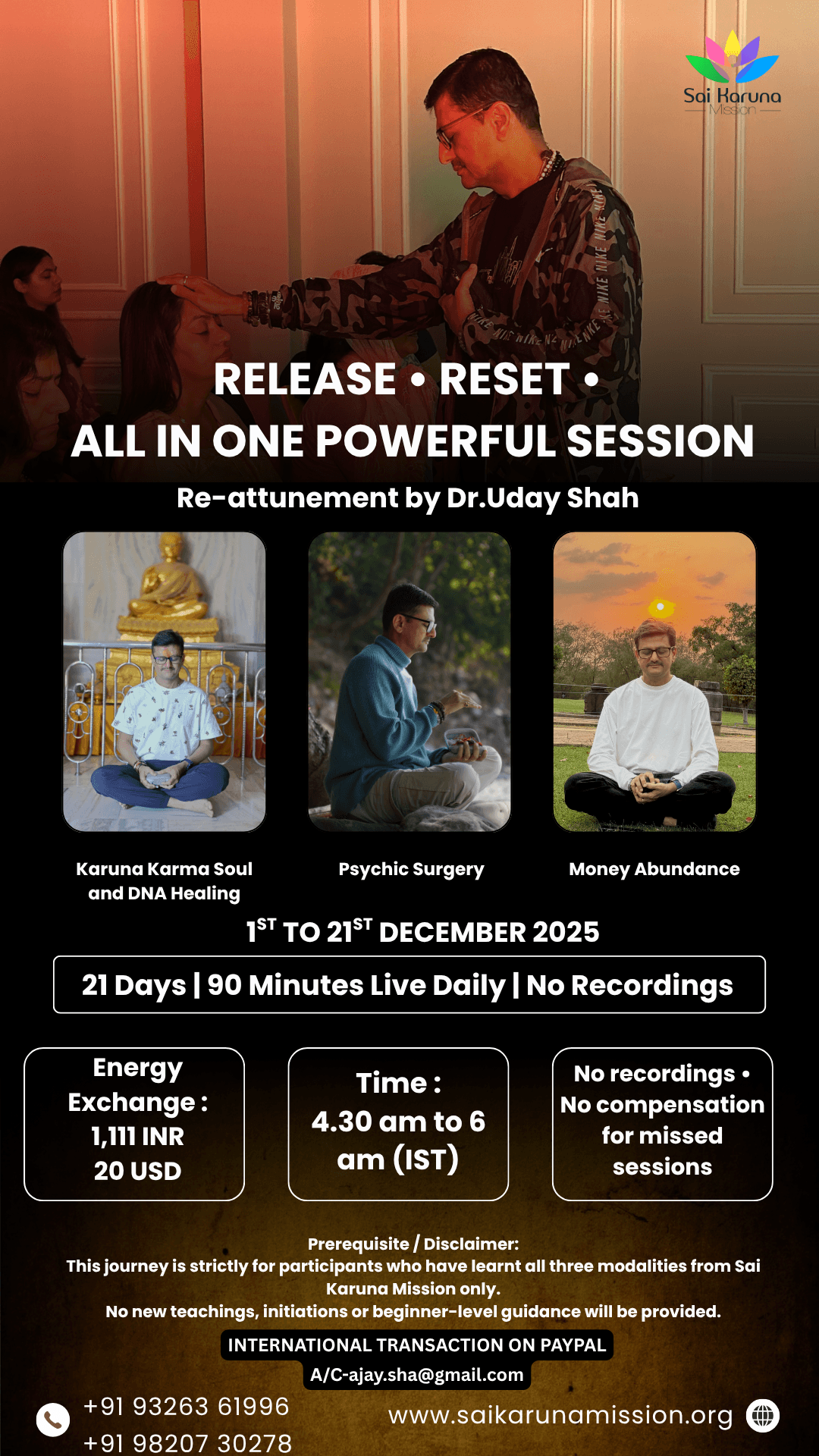 ONLY FOR REPEATERS  Online Group Powerful Transformational Journey